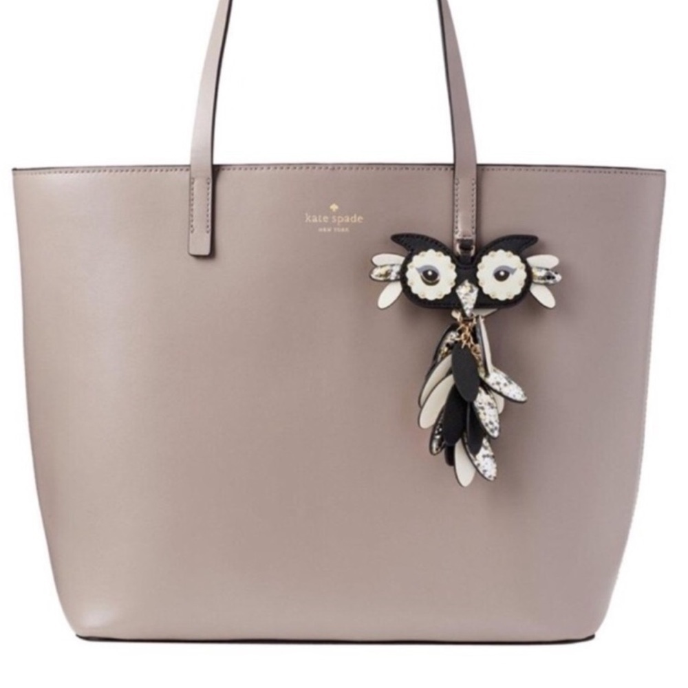 Kate Spade New York NWT Leather Owl Key Fob Key Chain - Picture 4 of 11